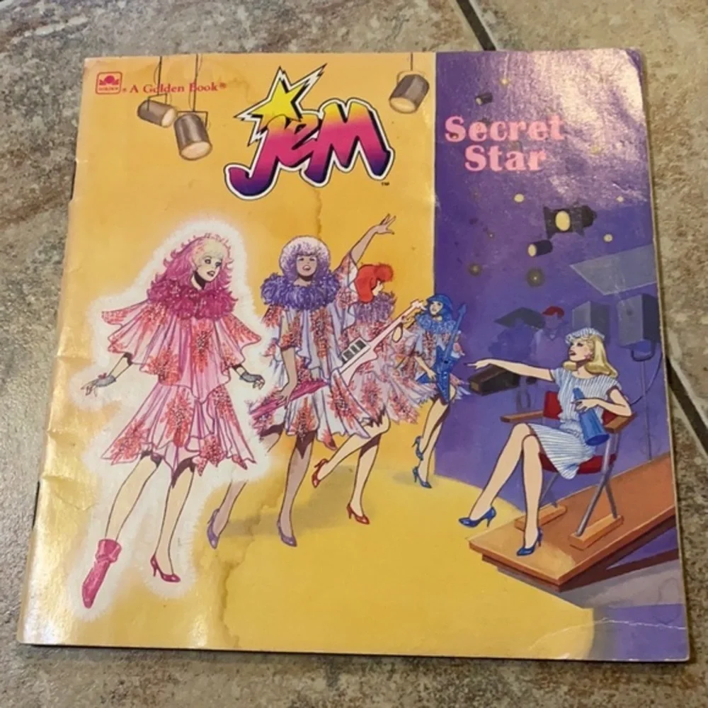 Vintage 1986 Jem and the Holograms Secret Star Golden Book Paperback